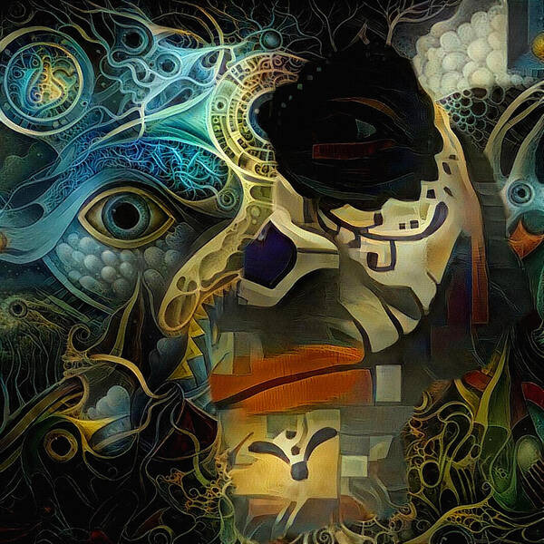 Painting Poster featuring the digital art Masquerade by Bruce Rolff