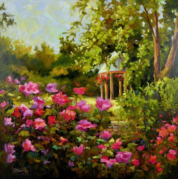 Fort Worth Poster featuring the painting Meet Me in the Garden by Chris Brandley