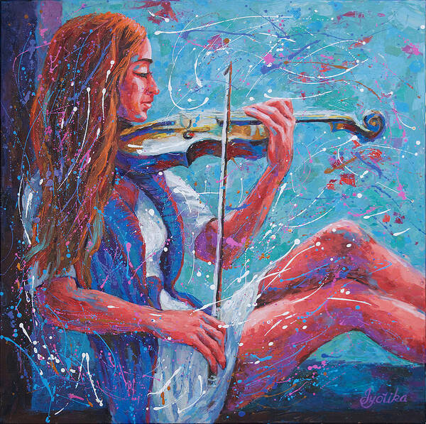 Original Painting Poster featuring the painting Melodious Solitude by Jyotika Shroff