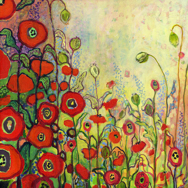 Poppy Poster featuring the painting Memories of Grandmother's Garden by Jennifer Lommers