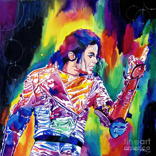 Michael Jackson Poster featuring the painting Michael Jackson Showstopper by David Lloyd Glover