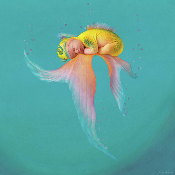 Under The Sea Poster featuring the photograph Mira as a Tropical Fish by Anne Geddes