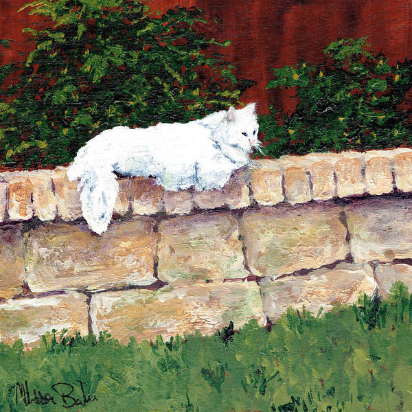 Cat. Feline Poster featuring the painting Miss Kitty by Melissa Barbee