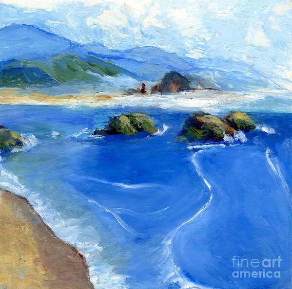 Ocean Poster featuring the painting Misty Bodega Bay by Randy Sprout