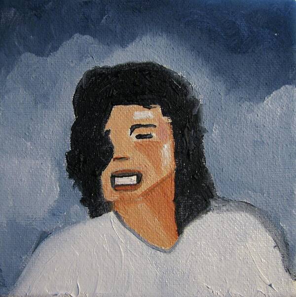 Michael Jackson Poster featuring the painting MJ one of five number two by Patricia Arroyo