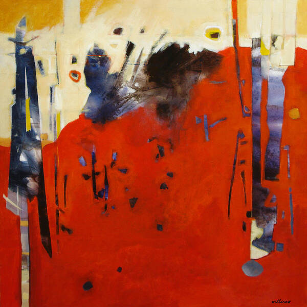 Abstract Poster featuring the painting Momumental Imbalance by Dale Witherow