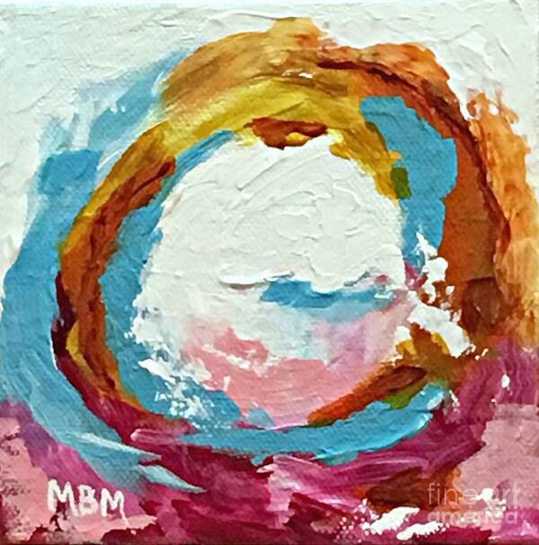 Abstract Art Poster featuring the painting Moonrise by Mary Mirabal