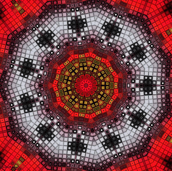 Kaleidoscope Poster featuring the digital art Mosaic Kaleidoscope 2 by Shawna Rowe