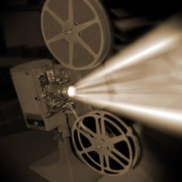 Vintage Poster featuring the photograph Movie Projector by Mike McGlothlen