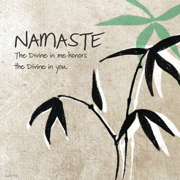 Namaste Poster featuring the painting Namaste by Linda Woods