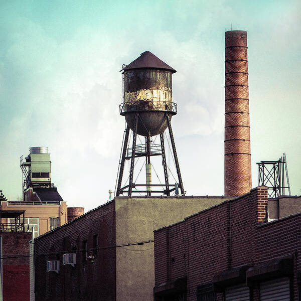 Water Towers Poster featuring the photograph New York Water Towers 19 - Urban Industrial Art Photography by Gary Heller