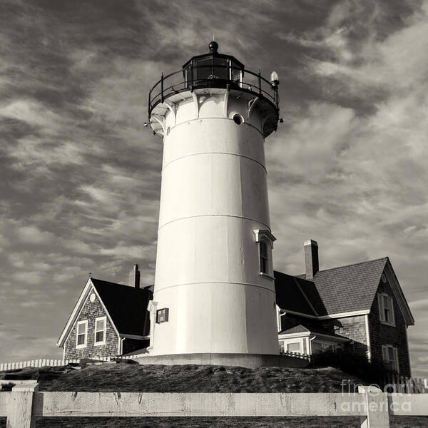 Nobska Lighthouse In Cape Cod Poster featuring the photograph Nobska Light by Stuart Monk