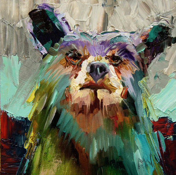 Bear Art Poster featuring the painting Nosey One by Diane Whitehead
