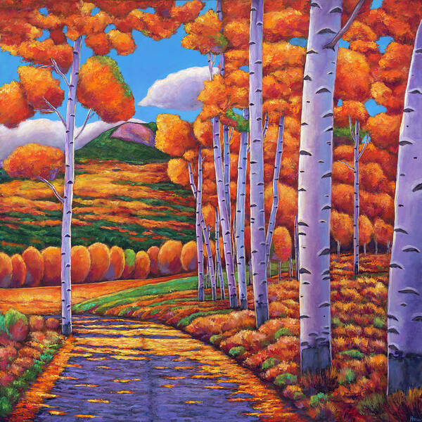 Autumn Aspen Poster featuring the painting October Enclave by Johnathan Harris