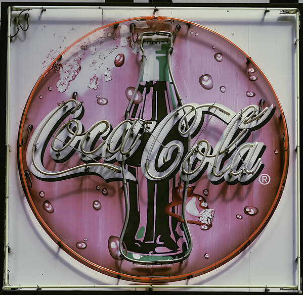 Coke Poster featuring the photograph Old Coke Neon Sign by Garry Gay