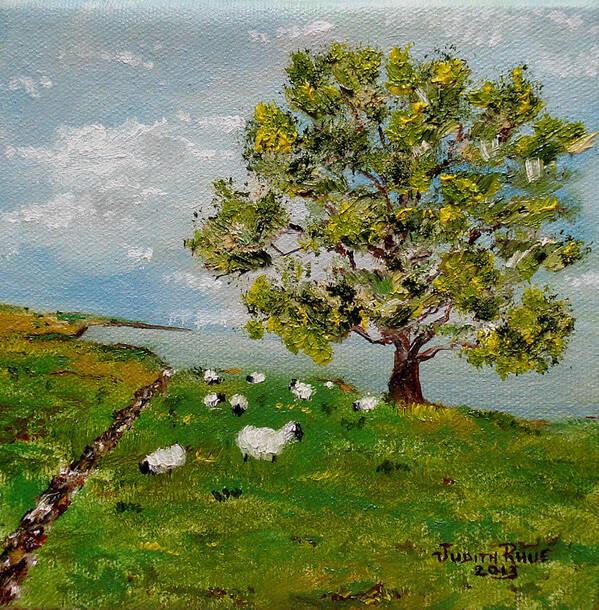 Ireland Poster featuring the painting O'Malley's Sheep by Judith Rhue