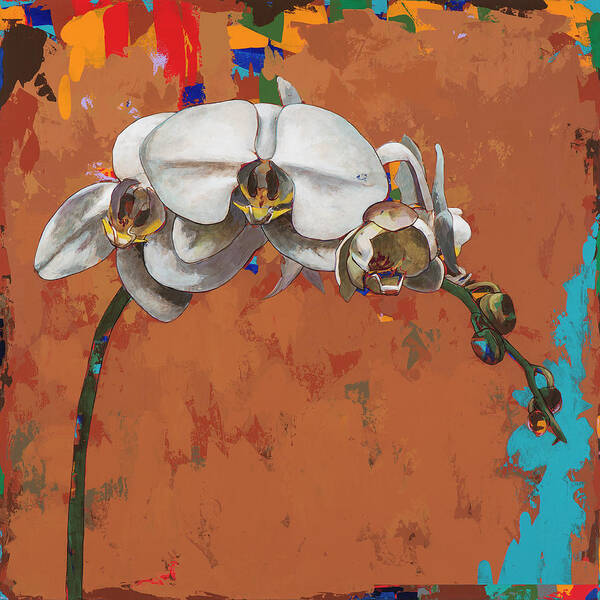Orchid Poster featuring the painting Orchids #4 by David Palmer