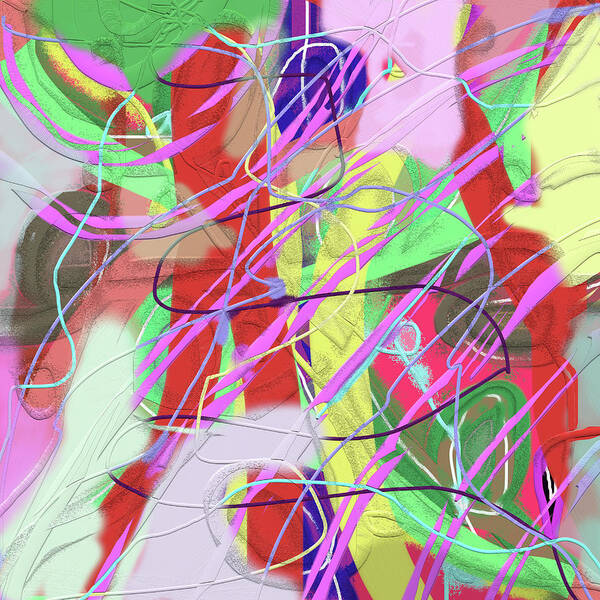 Abstract Poster featuring the digital art Original Bouquet by SC Heffner