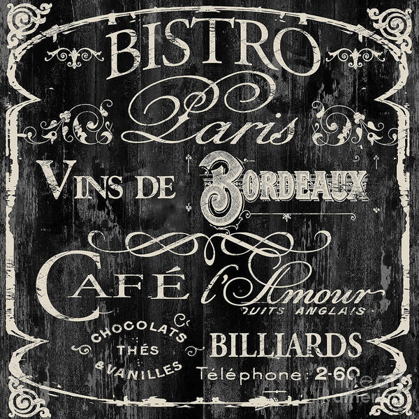 Bistro Poster featuring the painting Paris Bistro by Mindy Sommers