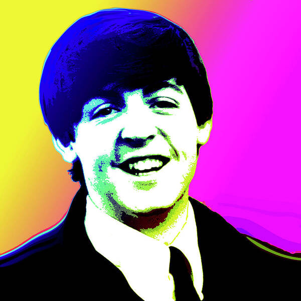 Paul Mccartney Beatles Singer Musician 1960s Pop Art Poster featuring the painting Paul McCartney by Greg Joens