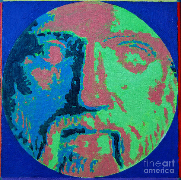Philosopher Poster featuring the painting Philosopher - Pythagoras by Ana Maria Edulescu