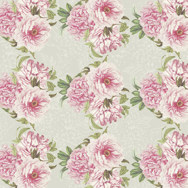 Peony Poster featuring the photograph Pink Peony Pattern by Sylvia Cook