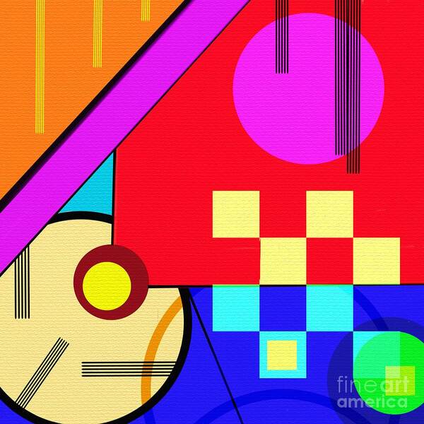 Abstract Poster featuring the digital art Playful by Silvia Ganora