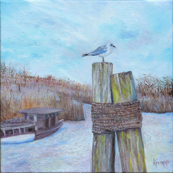 Seagull Poster featuring the painting Port St. Joe by Kathy Knopp