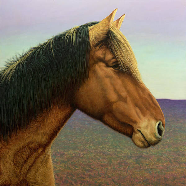 Horse Poster featuring the painting Portrait of a Horse by James W Johnson