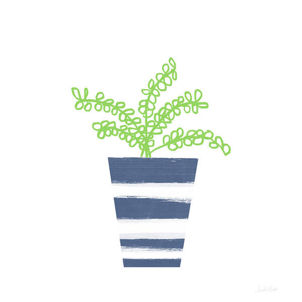 Plant Poster featuring the mixed media Potted Plant 1- Art by Linda Woods by Linda Woods