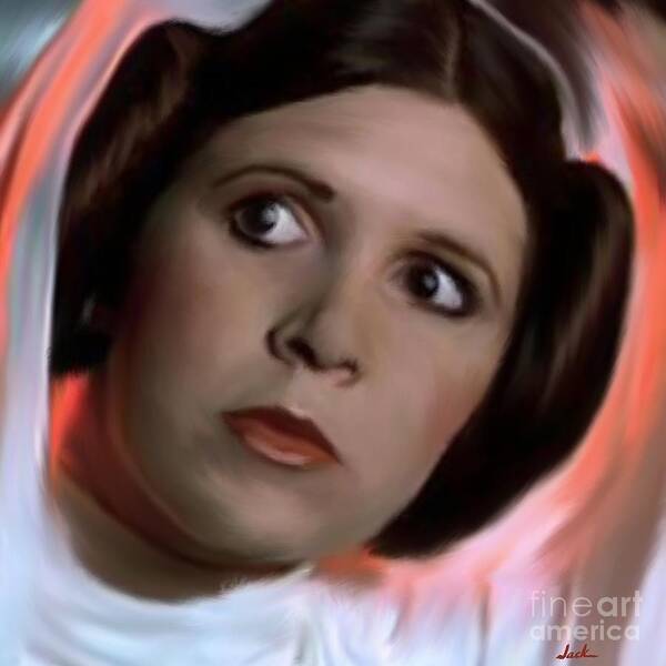 Star Wars Poster featuring the painting Princess Leia by Jack Bunds