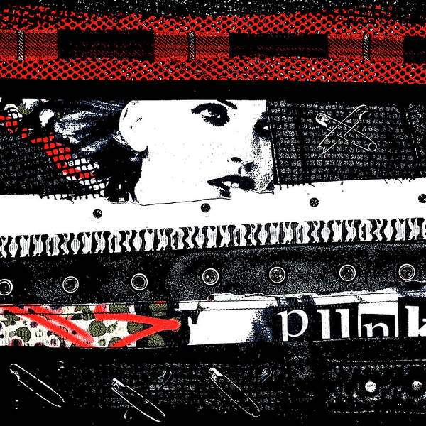 Punk Poster featuring the digital art Punk Chick by Roseanne Jones