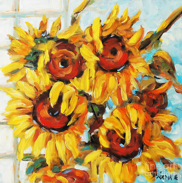 Floral Poppies Scene Poster featuring the painting Pure Sunshine by Prankearts by Richard T Pranke