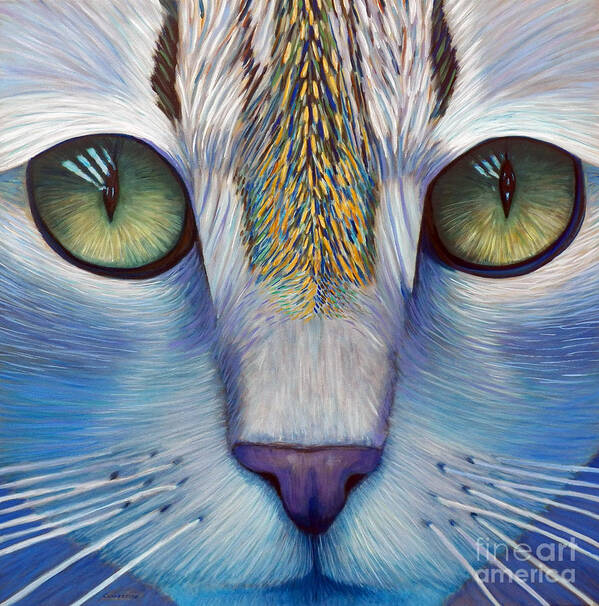 Cat Poster featuring the painting Purity by Brian Commerford