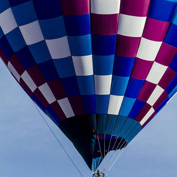 Colorado Poster featuring the photograph Purple and Blue Hot Air Balloon by Teri Virbickis