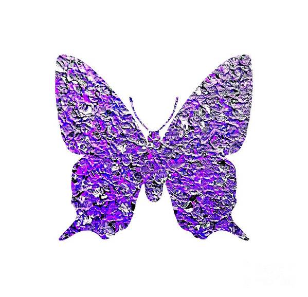 Butterfly Poster featuring the painting Purple Butterfly by Rachel Hannah