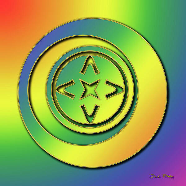 Rainbow Design 2 Poster featuring the digital art Rainbow Design 2 by Chuck Staley