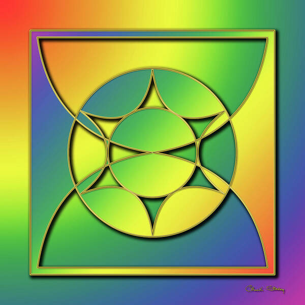 Rainbow Design 3 Poster featuring the digital art Rainbow Design 3 by Chuck Staley