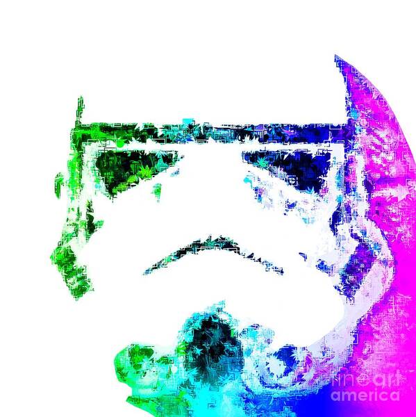 Trooper Poster featuring the digital art Rainbow Rom Trooper by HELGE Art Gallery