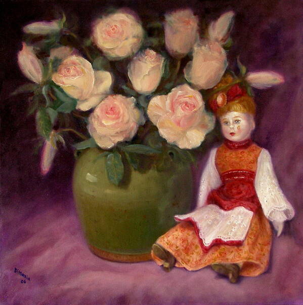 Realism Poster featuring the painting Ramblin Rose by Donelli DiMaria