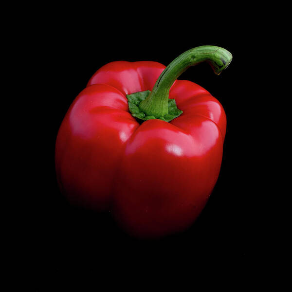 Red Poster featuring the photograph Red Pepper by Nigel R Bell