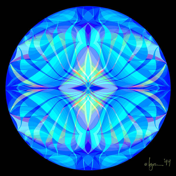 Mandalas Poster featuring the painting Reflection by Angela Treat Lyon