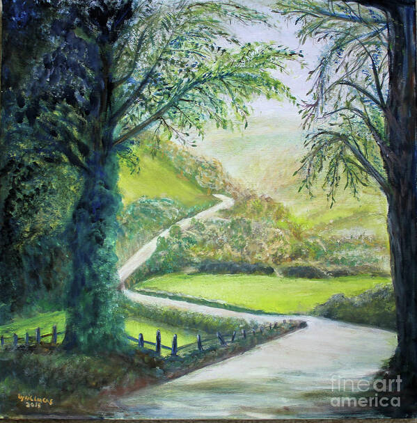 Landscape Poster featuring the painting Road To Tranquility by Lyric Lucas
