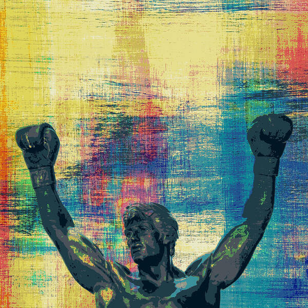 Brandi Fitzgerald Poster featuring the digital art Rocky v1 by Brandi Fitzgerald