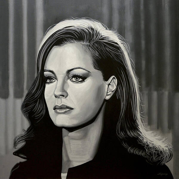 Romy Schneider Poster featuring the painting Romy Schneider by Paul Meijering