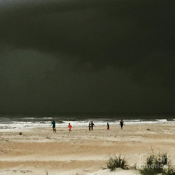 #tropicalstorm #6616 #run #beforeitstoolate #skyisfalling #june6th #torrentialrain #rain #downpour #wizardofoz #dorothy #dramaticphoto #dramaticphotos #momentograce #lucky #family Poster featuring the photograph Run by LeeAnn Kendall