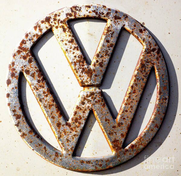 Tinas Captured Moments Poster featuring the photograph Vintage VW Sign by Tina Hailey