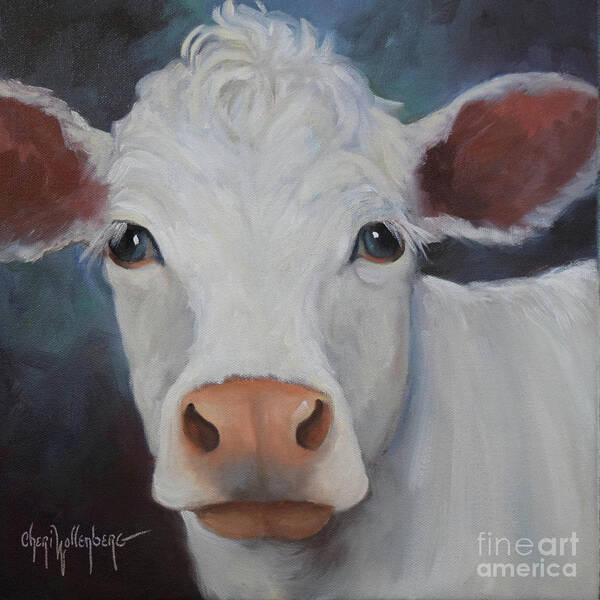 Cow Print Poster featuring the painting Sassy III by Cheri Wollenberg