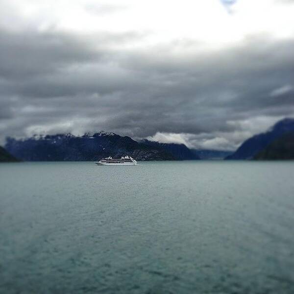 Alaska Poster featuring the photograph Saturday Morning Cruise Ship Racing In by Vanessa Wilkins