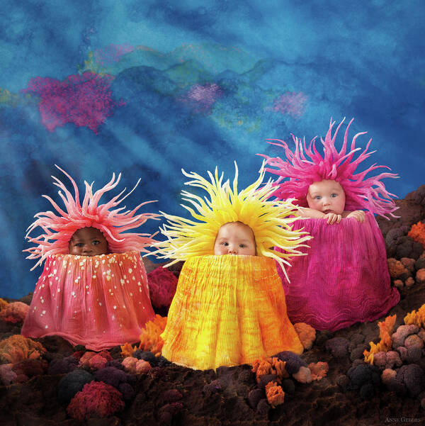 Under The Sea Poster featuring the photograph Sea Anemones by Anne Geddes